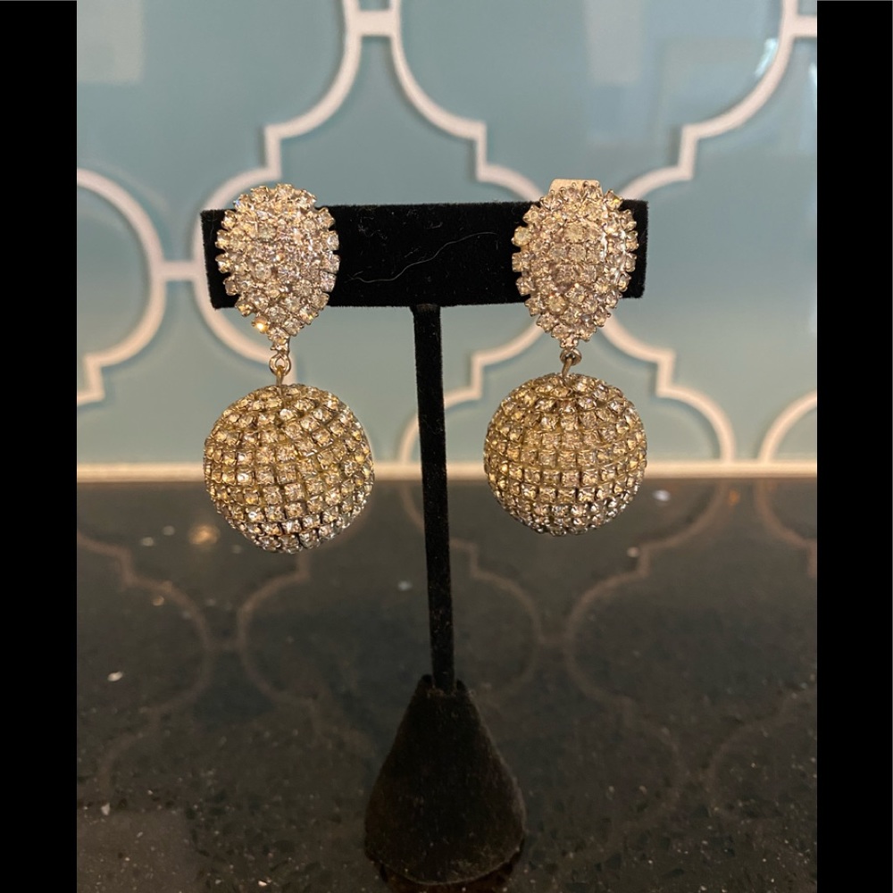 Vintage Rhinestone Sparkly Earrings